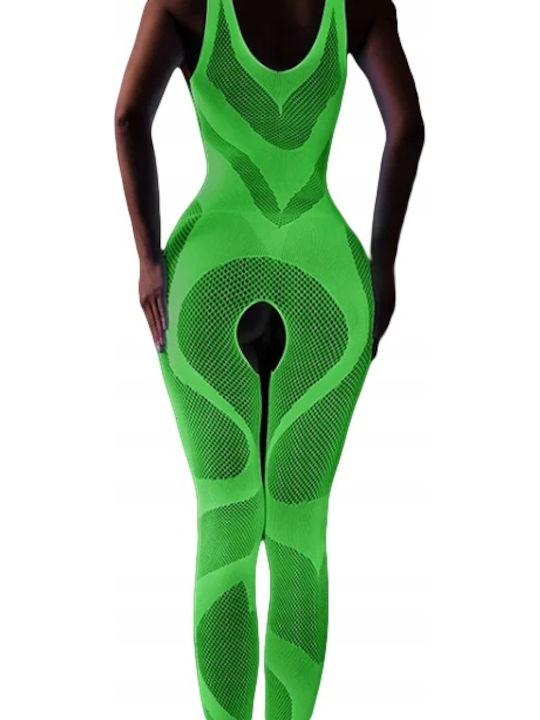 Bodystocking Lighting Darkness Mesh Composite Open Crotch Bodystocking