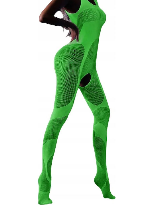 Bodystocking Lighting Darkness Mesh Composite Open Crotch Bodystocking