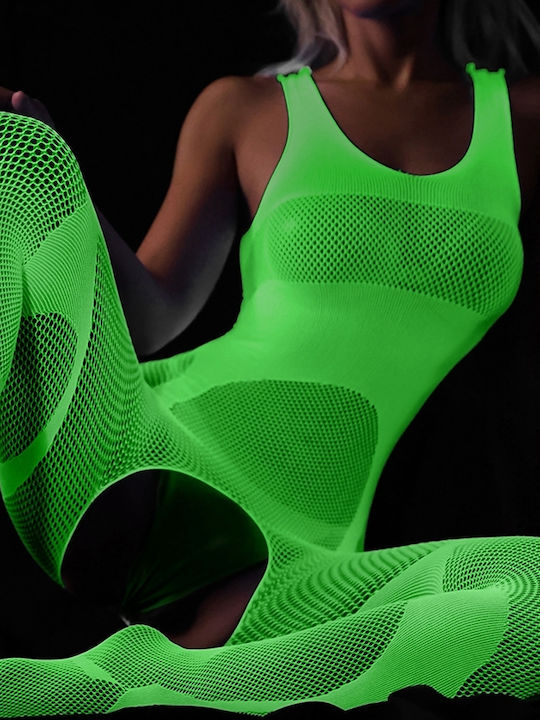 Bodystocking Lighting Darkness Mesh Composite Open Crotch Bodystocking