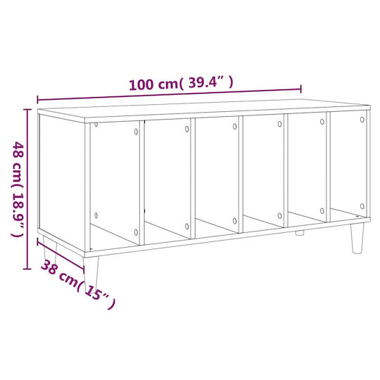 vidaXL Έπιπλο Hi-Fi Καφέ 38x100x48cm