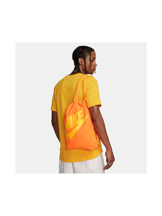 Nike Heritage Drawstring Ανδρική Τσάντα Πλάτης Γυμναστηρίου Κίτρινη