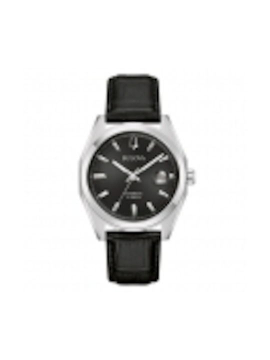 Bulova Watch Automatic with Black Leather Strap