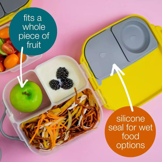 B.Box Mini Lunchbox Πλαστικό Παιδικό Δοχείο Φαγητού Γκρι