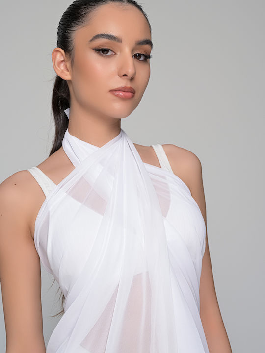 Milena by Paris Λευκό Γυναικείο Παρεό