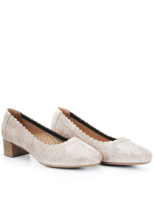 Tatoo Leder Pumps Beige