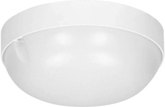 Adviti Επιτοίχια Εξωτερική Πλαφονιέρα LED IP65 12W με Φυσικό Λευκό Φως