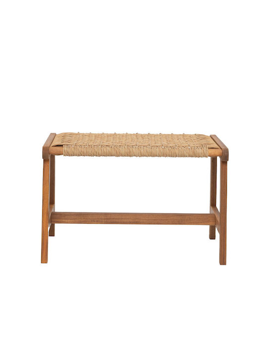 Stool For Living Room Wooden Mesh Natural 41x57x57cm