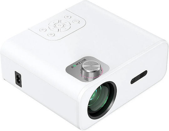 BlitzWolf BW-V5Max Mini Projector LCD Full HD LED Lamp with Built-in Speakers White