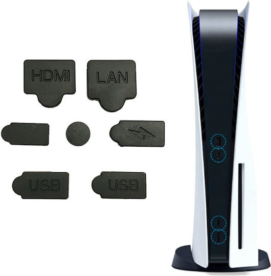 Set 7 Silikonabdeckungen Zola Playstation 5 Konsole Port Schutz Vermeiden Sie Beschädigungen Silikon
