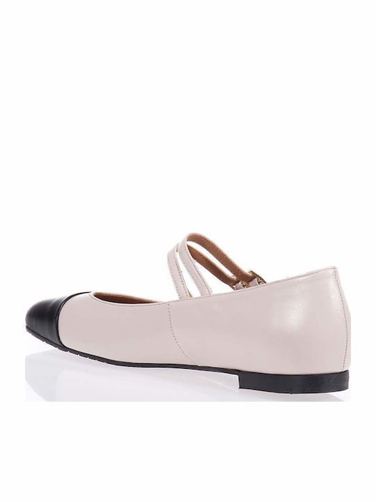 Toutounis Leather Ballerinas Black