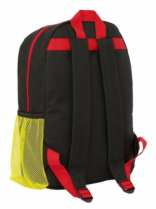 School Bag Yellow Black Black Red