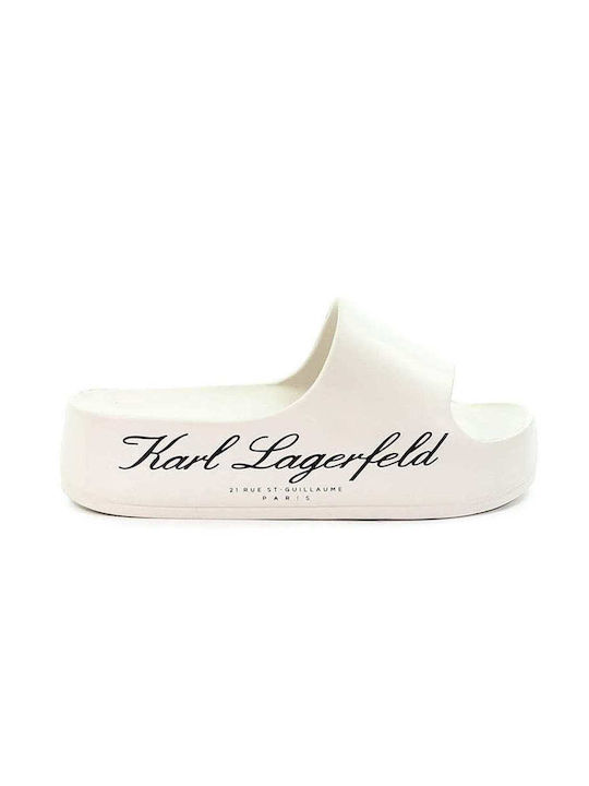 Karl Lagerfeld Logo Frauen Flip Flops in Weiß Farbe