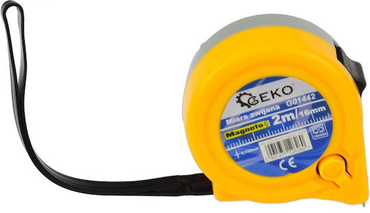 Geko Maßband mit Magnet 16mm x 2m