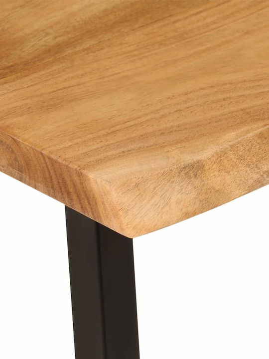 Console Table of Solid Wood & Metal Coffee L105xW33xH45cm