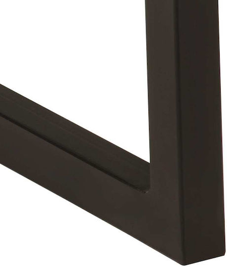 Console Table of Solid Wood & Metal Coffee L105xW33xH45cm