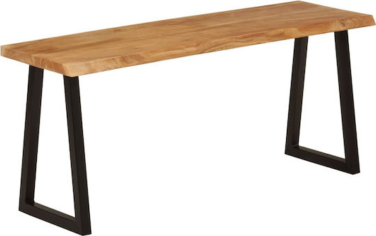 Console Table of Solid Wood & Metal Coffee L105xW33xH45cm