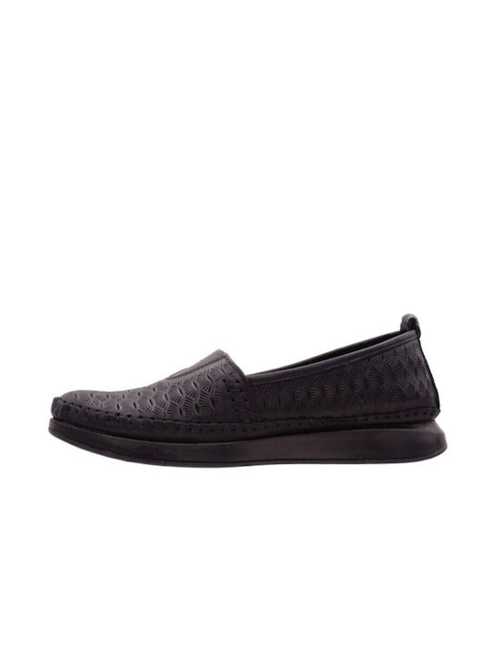 Pace Comfort Δερμάτινα Ανατομικά Γυναικεία Slip-On Μαύρα