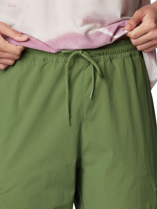 Damen Stoff Cargo Hose mit Gummizug Grün
