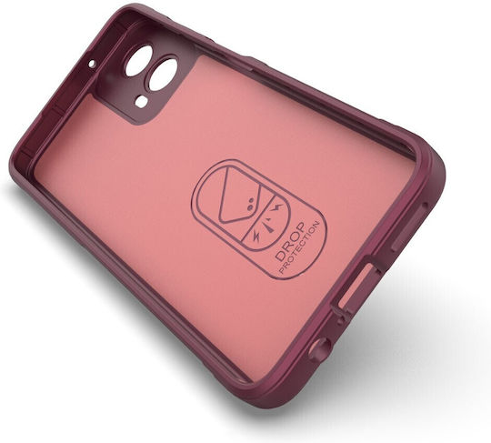 Magic Shield Back Cover Σιλικόνης Μπορντό (Motorola Moto G34 5G)