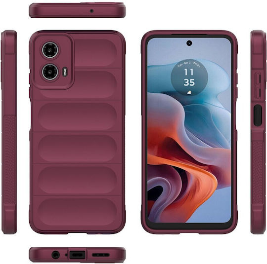 Magic Shield Back Cover Σιλικόνης Μπορντό (Motorola Moto G34 5G)