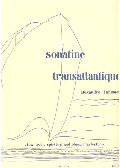 Alphonse Leduc Tansman - Sonatine Transatlantique Παρτιτούρα