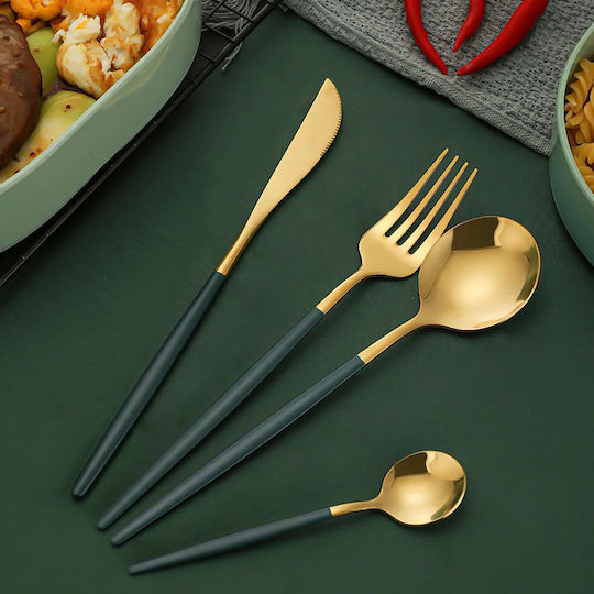 Set de Tacâmuri Inoxidabil Negre 24buc