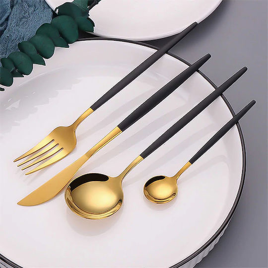 Set de Tacâmuri Inoxidabil Negre 24buc