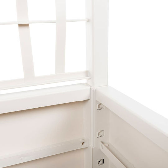 vidaXL Garden Planter Box Plastic White 80x36x140cm.