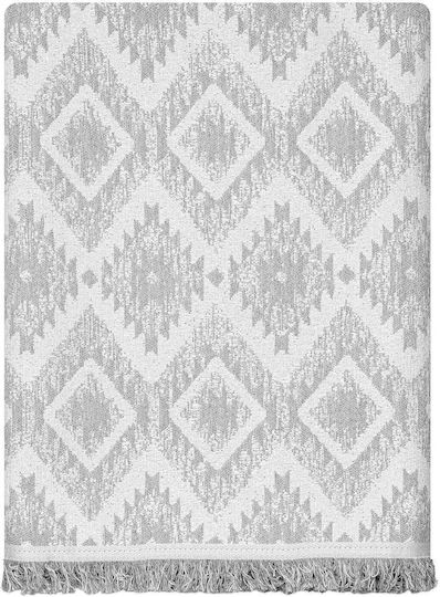 Madi Folk Ριχτάρι Πολυθρόνας Γούνινο 170x180εκ. Grey 21274-01