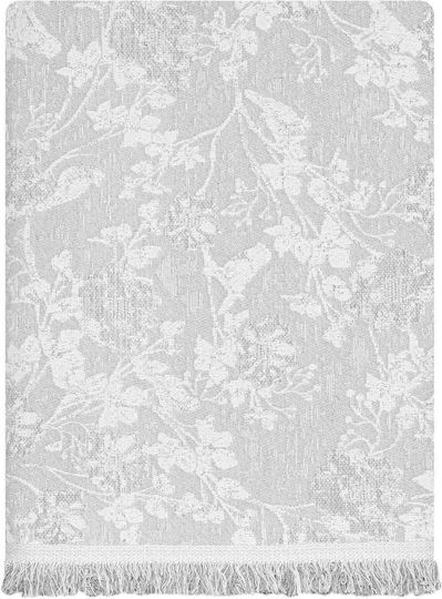 Madi Four-Seater Sofa Throw Fern 170x340cm Grey