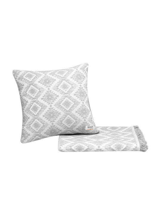 Madi Folk Ριχτάρι Πολυθρόνας Γούνινο 170x180εκ. Grey 21274-01