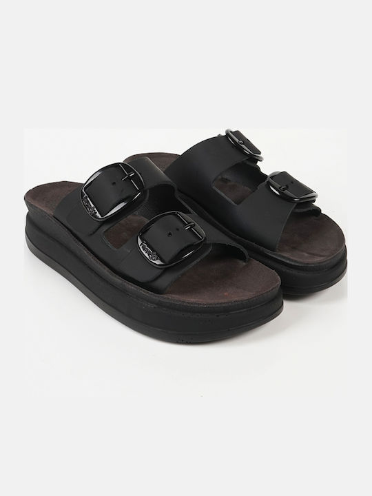 Ανατομικα Flatforms Fantasy Sandals Μαύρο S1100