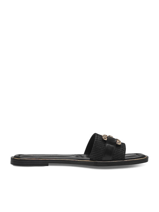 Women's Flat Sandals in Black Color