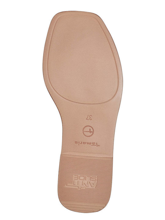 Women's Flat Sandals in Beige Color