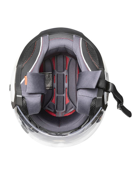 Garibaldi G40 White Motorcycle Helmet Jet ECE 22.06 1300gr with Sunvisor