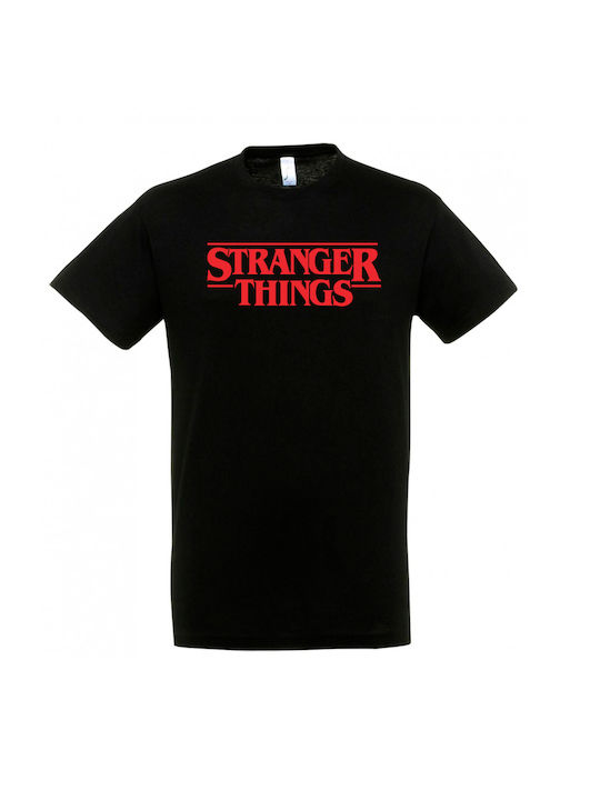 T-shirt Stranger Things Black Cotton