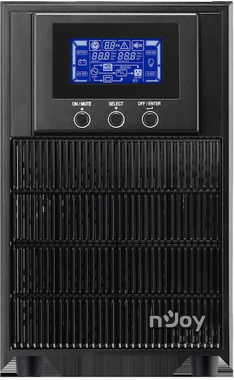 NJOY Aten PRO 2000 UPS On-Line 2000VA 1800W με 3 Schuko Πρίζες