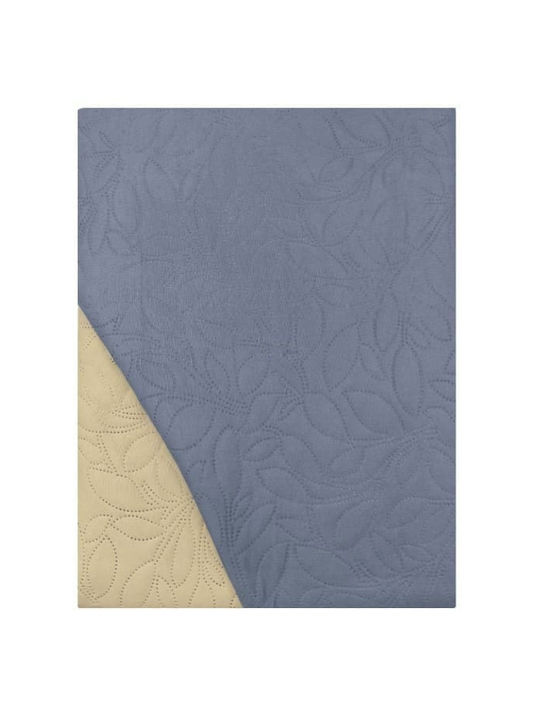 Coverlet Single Blue/chrome 160x220cm