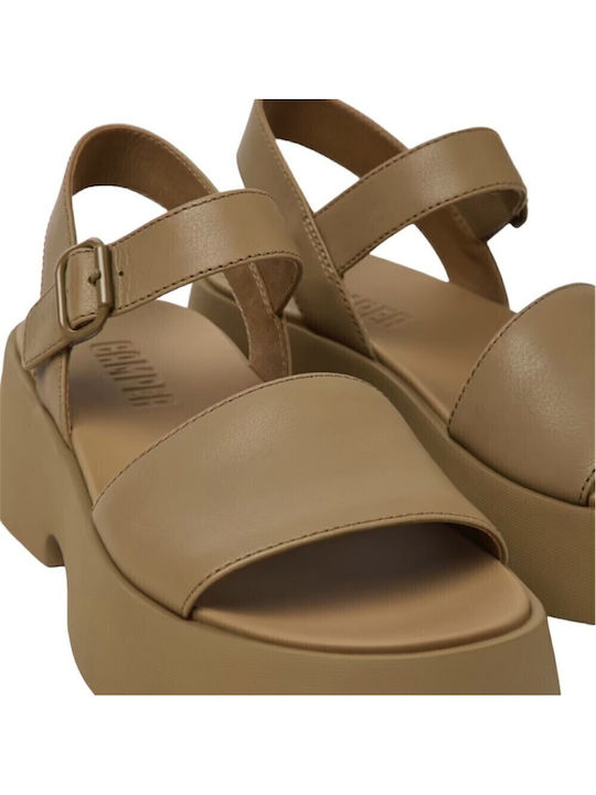 Tasha Leather Women's Flat Sandals Anatomic Flatforms Tasha Brown