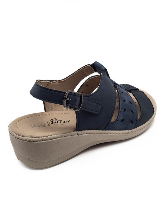 Soft & Flex Women's Platform Shoes Navy Blue