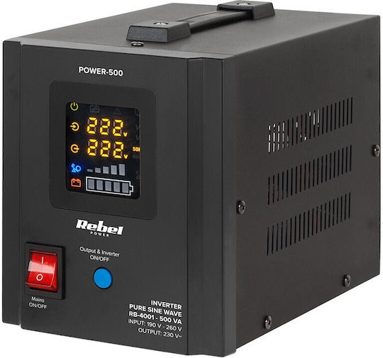 Rebel UPS 500VA 300W Mit 2 Schuko Steckdosen