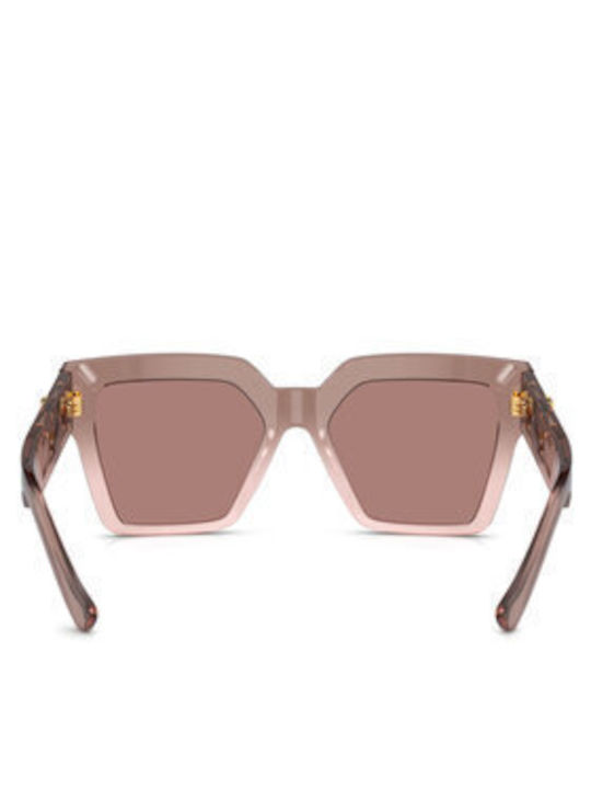 Versace Women's Sunglasses with Pink Plastic Frame and Brown Lens VE4458 35/73