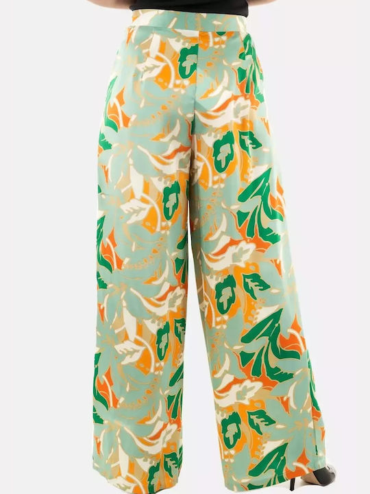 Only Women's Fabric Trousers in Loose Fit Colorful