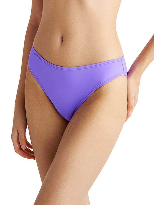 Blu4u Bikini Bottom Solids Regular Wide Back Purple