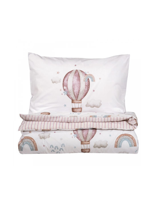 Greenwich Polo Club 8841 Set Kids Duvet Cover Single with Pillowcase Nude, White, Pink 160x240cm