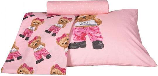 Greenwich Polo Club Seturi de cearșafuri Single din Bumbac & Poliester 8839 Grey, Beige, Pink 170x240cm 3buc