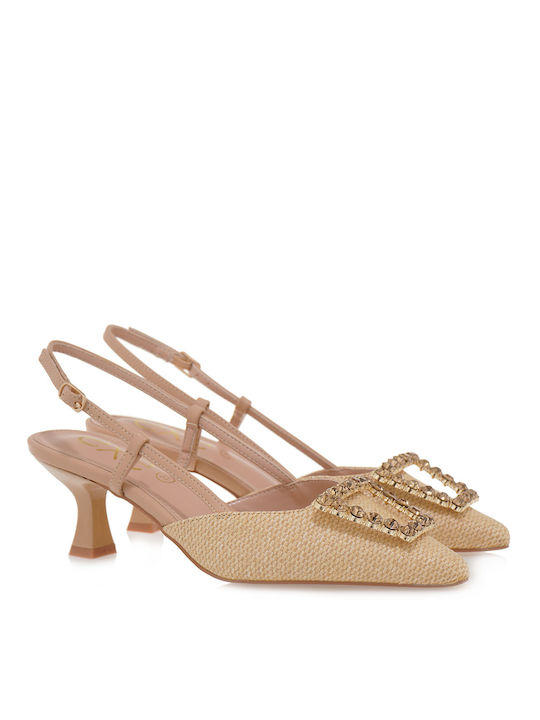 Exe Pumps mit mittelhohem Absatz Beige