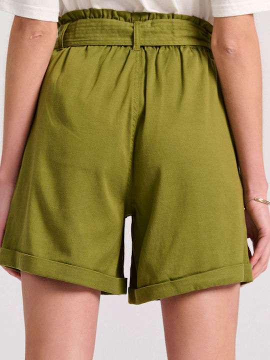 Funky Buddha Women's High-waisted Shorts green