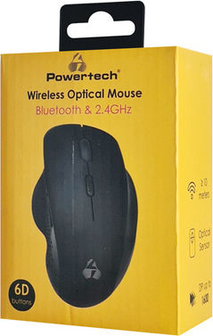 Powertech PT-1165 Wireless Ergonomic Bluetooth Mouse Negru