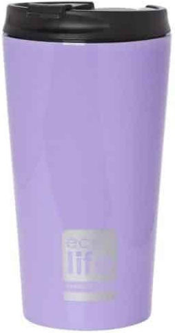 Ecolife Glass Thermos Stainless Steel BPA Free 370ml Lilac